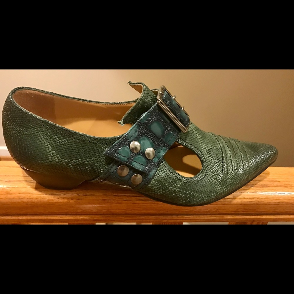 John Fluevog green shoes